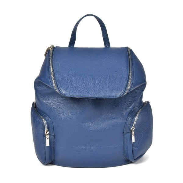 Niebieski plecak skórzany Luisa Vannini Amedea