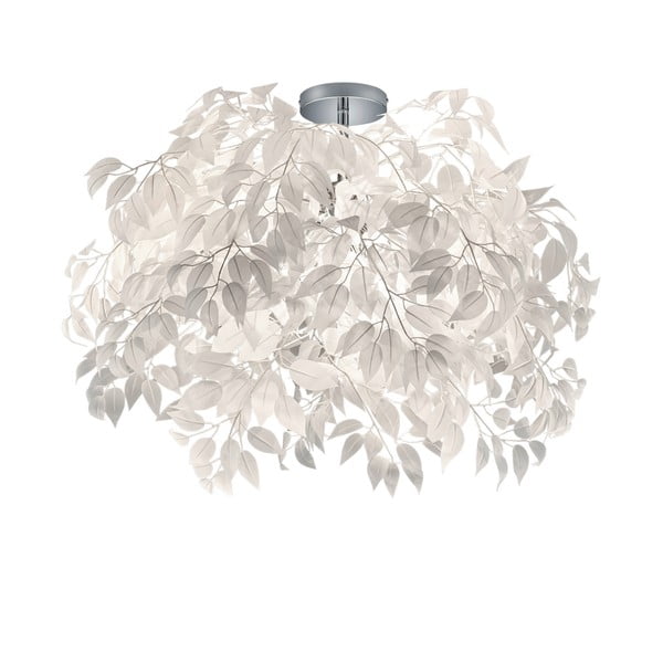 Biała lampa wisząca Trio Pendant Leavy, wys. 73 cm