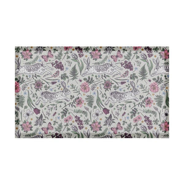 Wycieraczka z PVC 40x70 cm Hare Wildflowers – Artsy Doormats
