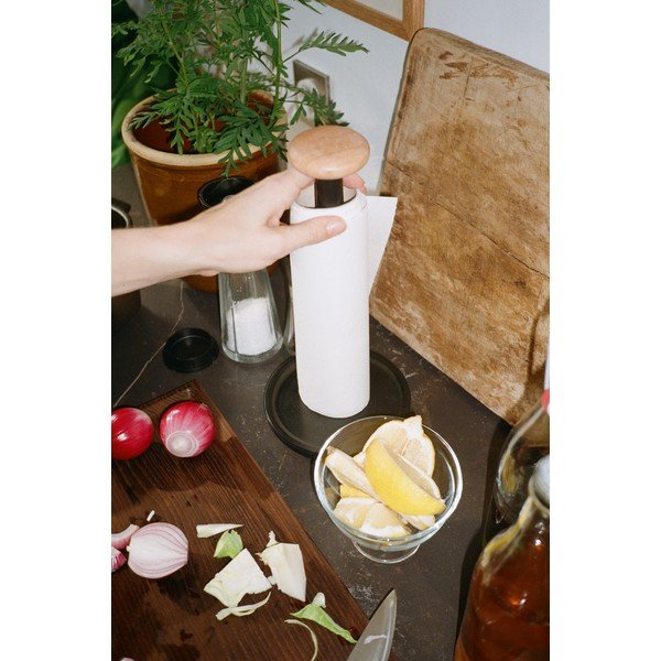 Czarny stojak na ręczniki papierowe ø 15 cm Paper Pal – Rosendahl-image-1