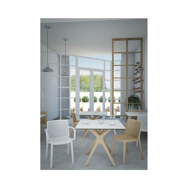 Zestaw 4 białych foteli ogrodowych Resol Fresh-image-2