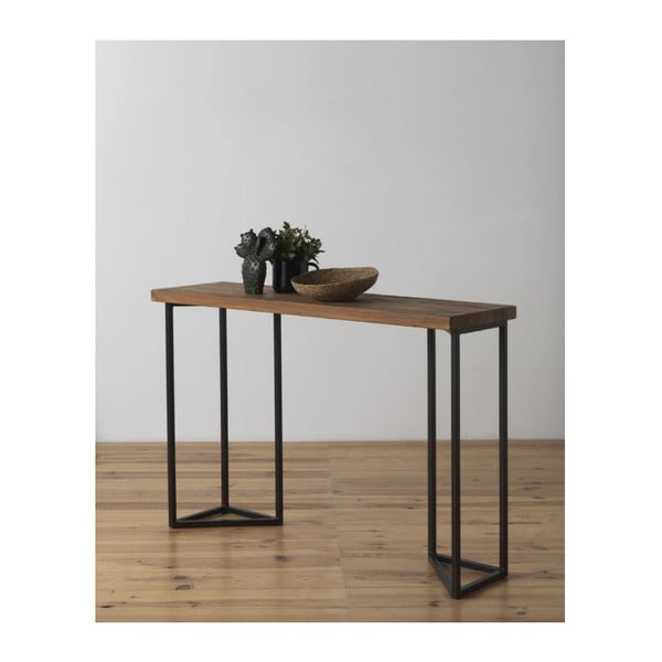 Konsola z blatem z drewna wiązu Geese Lorena, wysokość 83 cm-image-1