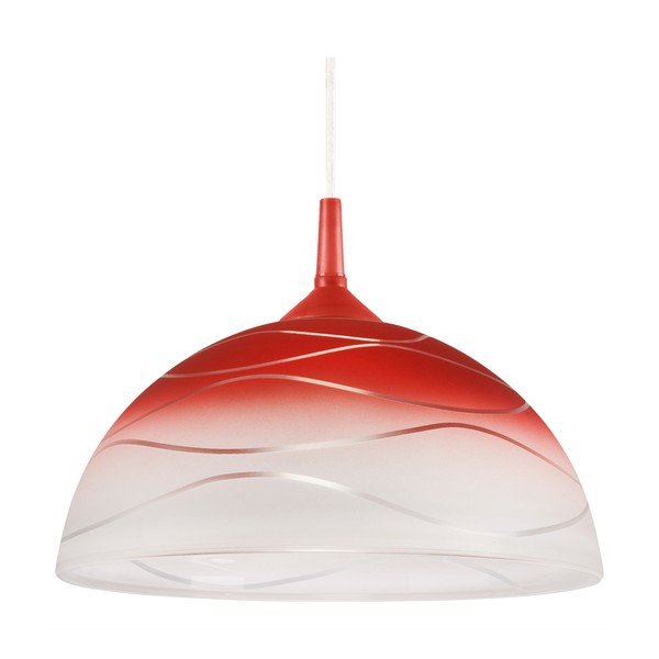 Czerwona lampa wisząca ø 30 cm Sfera – LAMKUR-image-4