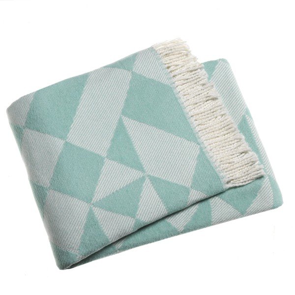 Pastelowy niebieski pled z domieszką bawełny Euromant Milano, 140x180 cm