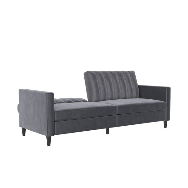 Szara aksamitna sofa 207 cm Celine – Støraa-image-2