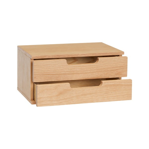 Wisząca szafka nocna z półką w dekorze dębu AtHand – Hübsch-image-3