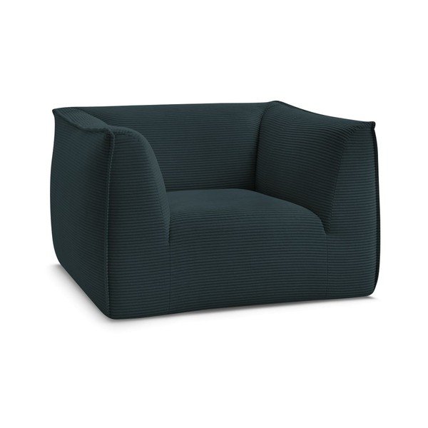 Ciemnoniebieski sztruksowy fotel Giorgia – Bobochic Paris