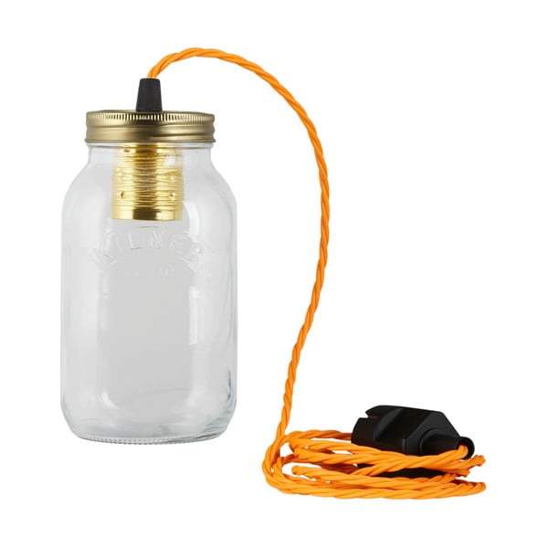 Lampa JamJar Lights, jaskrawy pomarańczowy skręcony kabel