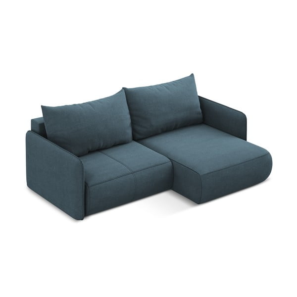 Niebieski rozkładany/ze schowkiem narożnik (prawostronny) Nanea – Makamii-image-4