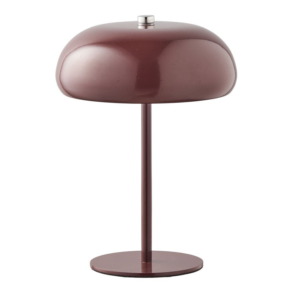 Bordowa metalowa lampa stołowa (wysokość 23 cm) Margate – House Nordic