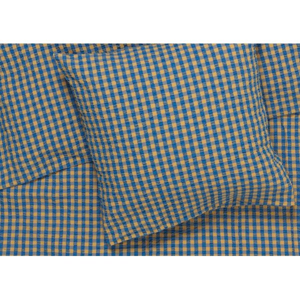 Niebiesko-żółta pościel jednoosobowa z kory 140x200 cm Bæk&Bølge – JUNA-image-2