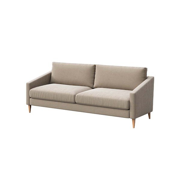 Beżowa aksamitna sofa 200 cm Karoto – Ame Yens-image-2