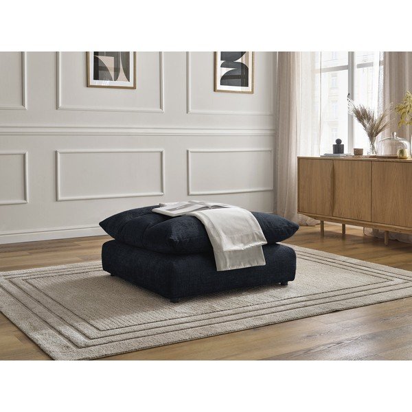 Ciemnoniebieski podnóżek z tkaniny szenilowej Neil – Bobochic Paris-image-4