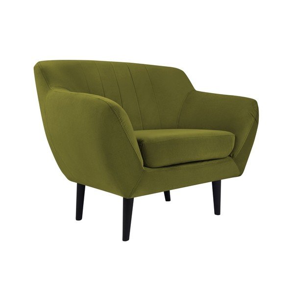 Zielony aksamitny fotel Mazzini Sofas Toscane-image-2