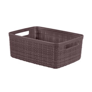 Brązowofioletowy koszyk Curver Jute, 12 l