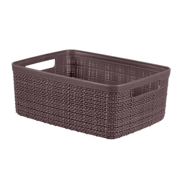 Brązowofioletowy koszyk Curver Jute, 12 l