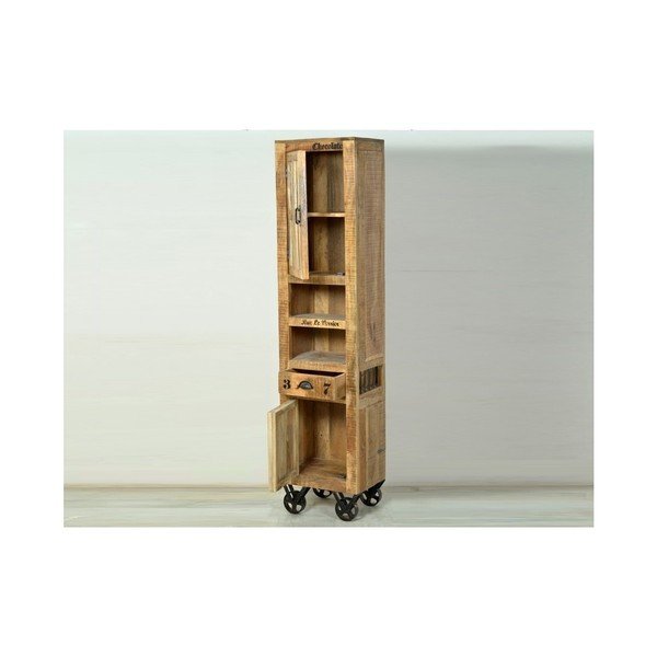 Wysoka szafa łazienkowa z drewna mangowego SOB Rhein-image-2