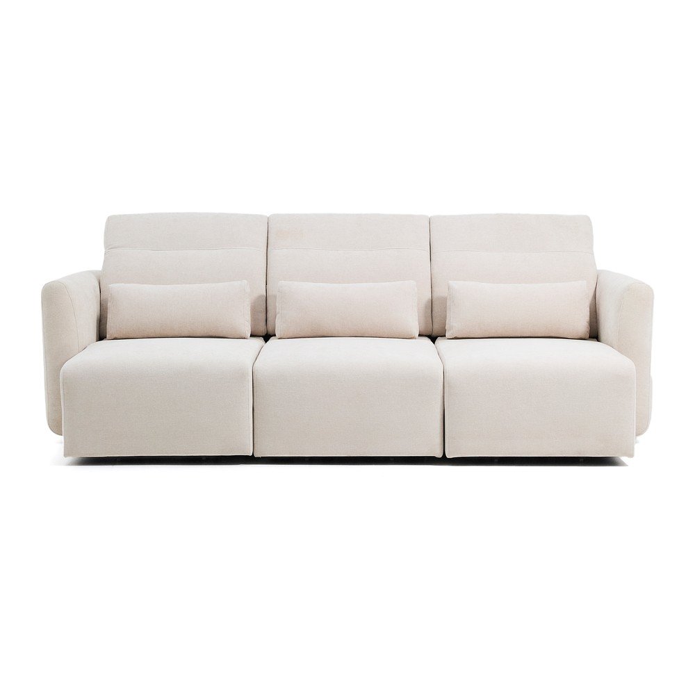 Beżowa częściowo rozkładana/rozkładana sofa z tkaniny szenilowej z szezlongiem 255 cm Lares – Kave Home (zdjęcie 7)