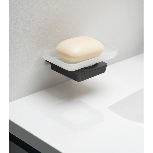 Czarno-biała mosiężna mydelniczka Sapho Zen-image-1