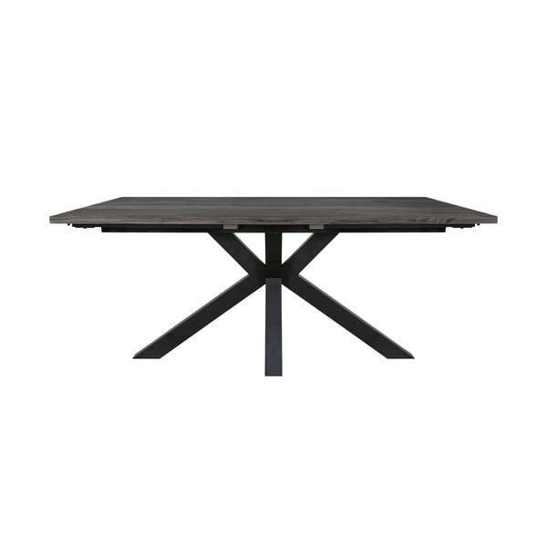 Szary stół z czarnymi nogami Canett Maison, 100x180 cm