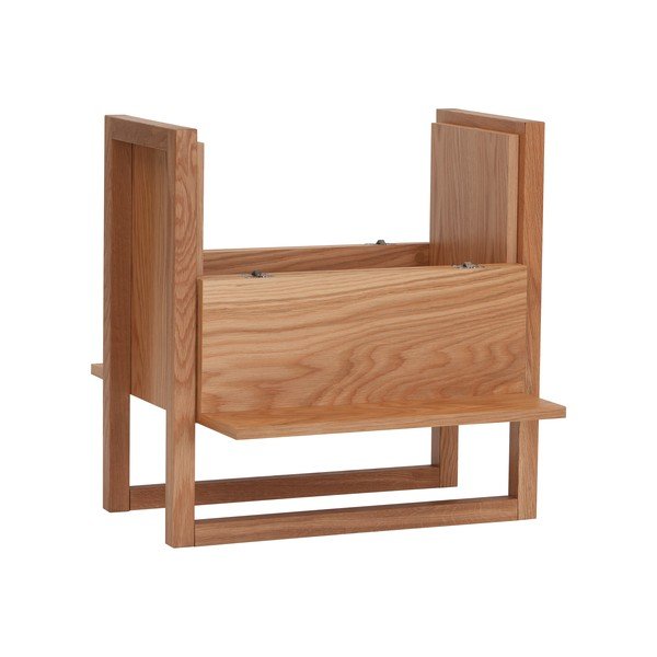 Barek z drewna dębowego w naturalnym kolorze 59x60 cm Woodman NewEst-image-4