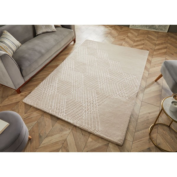 Beżowy dywan wełniany Flair Rugs Diamonds, 160x230 cm-image-4