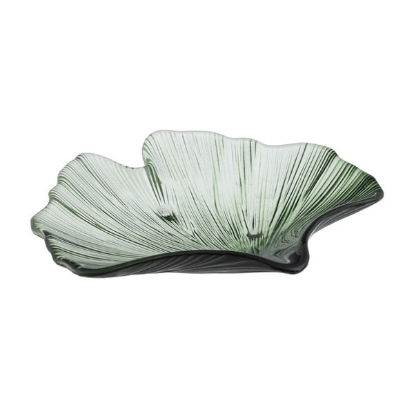 Szklana taca dekoracyjna 16x17 cm Gingko – Ixia