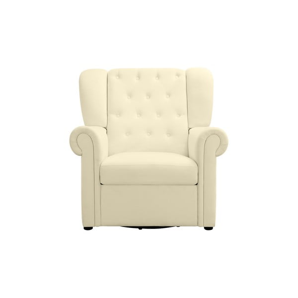 Biały aksamitny fotel bujany typu chesterfield Lillyse – Støraa-image-3