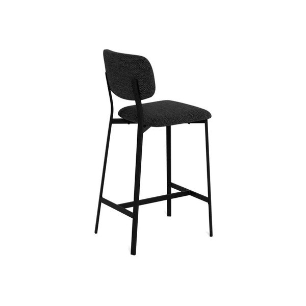 Ciemnoszare tapicerowane hokery zestaw 2 szt. (wysokość siedziska 68,5 cm) Alison – Actona-image-2