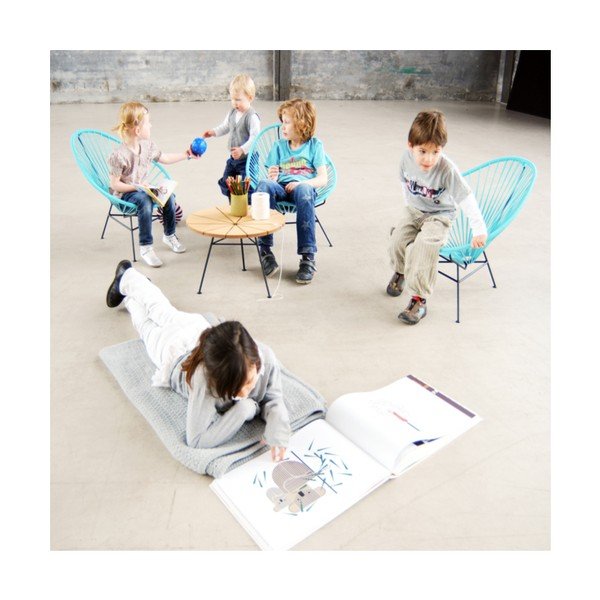 Czarny fotel dziecięcy OK Design Acapulco Mini-image-3