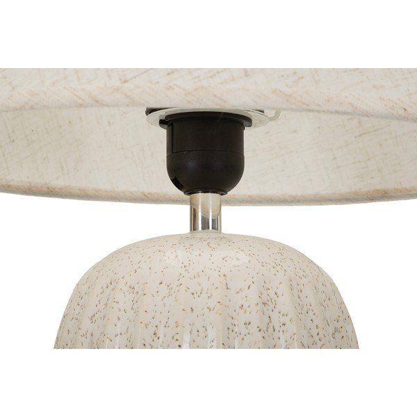 Kremowa lampa stołowa ceramiczna z tekstylnym kloszem (wysokość 44 cm) Japandi – Mauro Ferretti-image-2