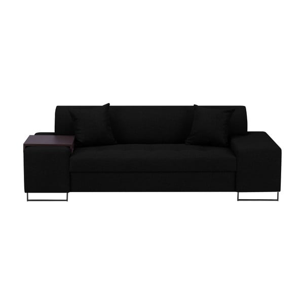 Czarna sofa z czarnymi nóżkami Cosmopolitan Design Orlando, 220 cm