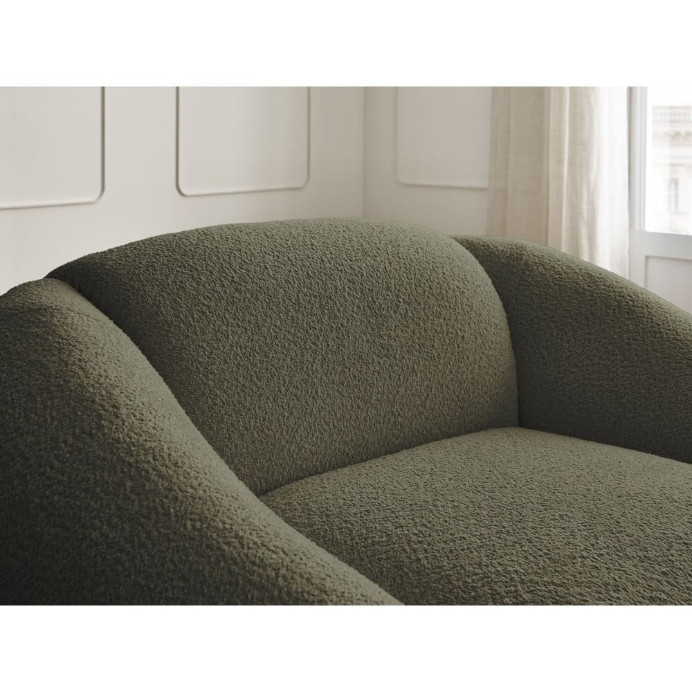 Zielony fotel z materiału bouclé Tina – Bobochic Paris (zdjęcie 8)