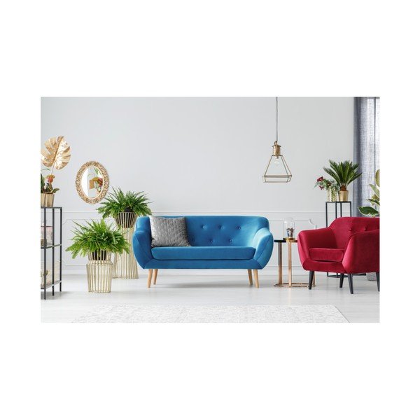 Niebieska sofa 2-osobowa Mazzini Sofas Amelie-image-2