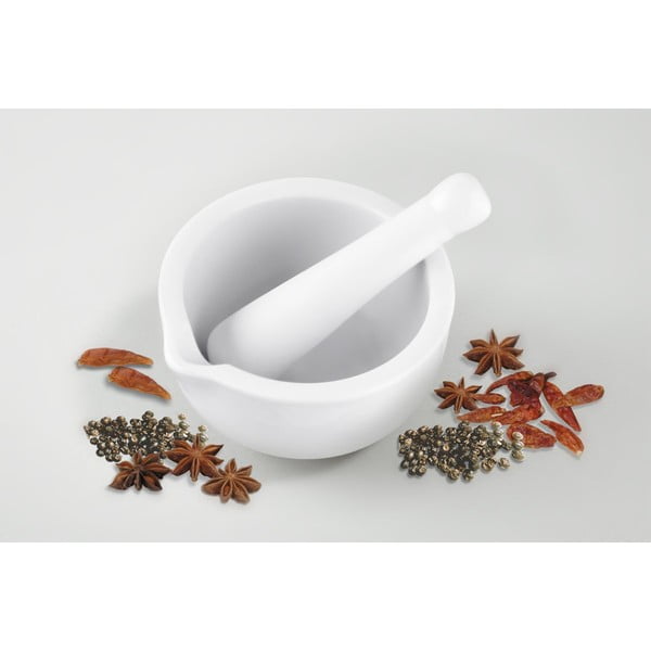 Biały porcelanowy moździerz Fackelmann-image-1