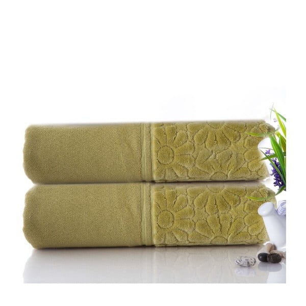 Zestaw 2 ręczników Samba Green, 50x90 cm