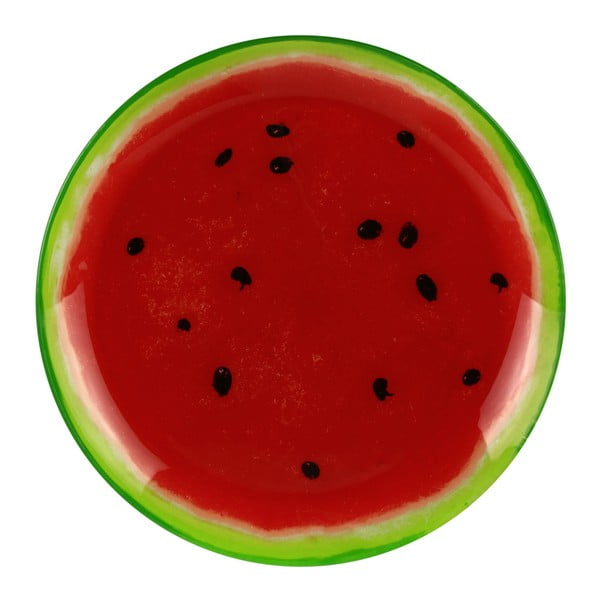 Szklany talerz Le Studio Watermelon, ⌀ 20 cm