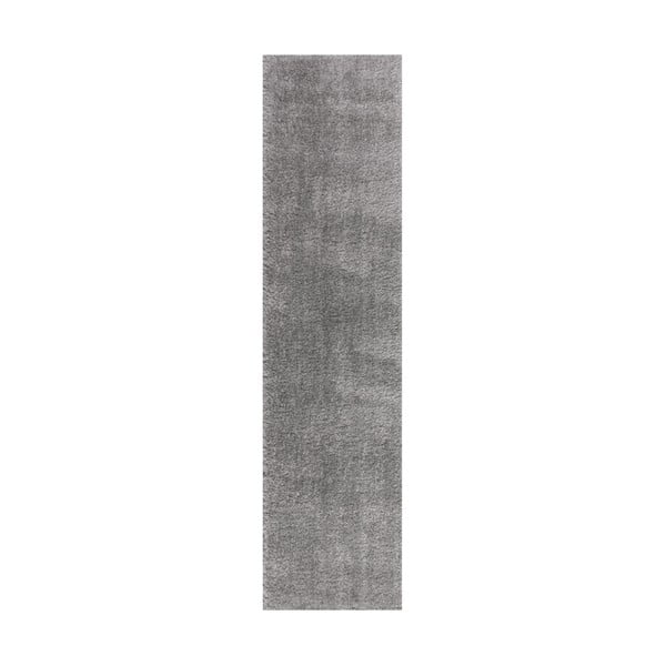 Szary chodnik z włókien z recyklingu 60x230 cm Velvet – Flair Rugs