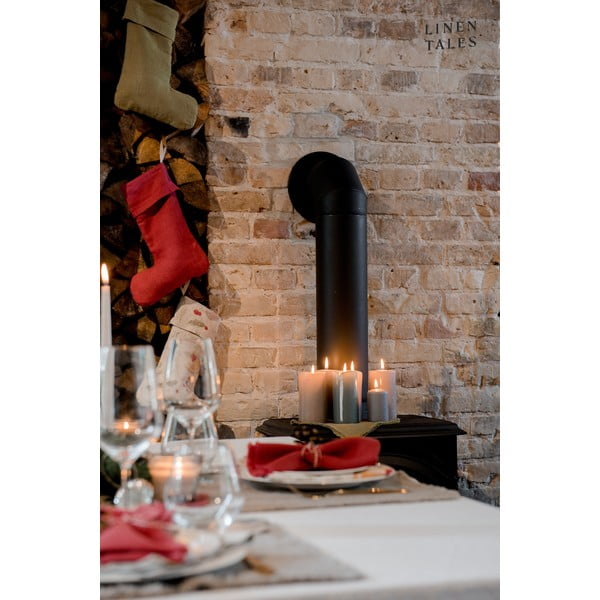 Tekstylna pończocha świąteczna Christmas Print – Linen Tales-image-3