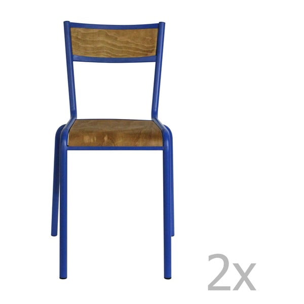 Krzesło do jadalni z niebieską metalową konstrukcją Red Cartel Pilot