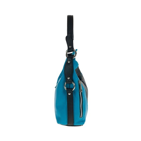 Niebiesko-czarna skórzana torebka Pitti Bags Erin-image-2