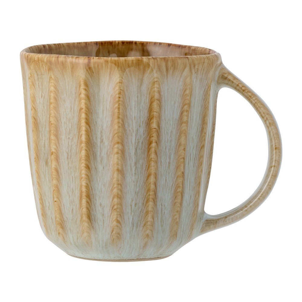 Beżowy kamionkowy kubek do latte 350 ml Fleur – Bloomingville