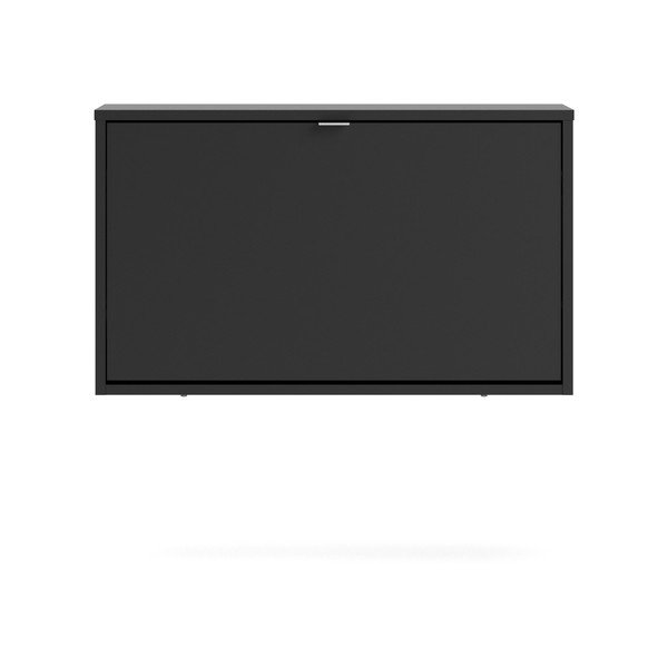 Czarna uchylna  szafka wisząca na buty Shoes – Tvilum-image-2