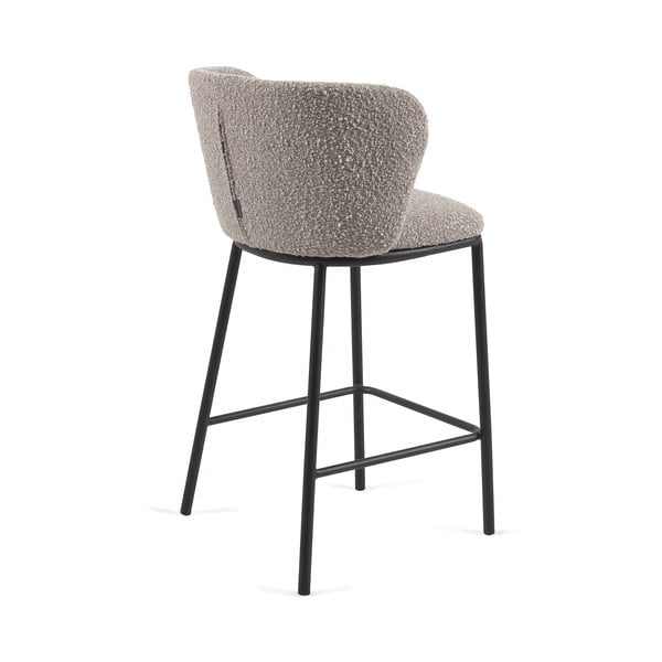 Jasnoszary hoker (wysokość siedziska 65 cm) Ciselia – Kave Home-image-4