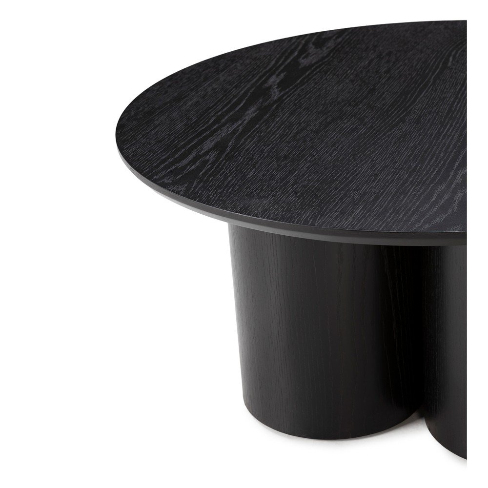 Czarny okrągły stolik ø 80 cm Lua – MOME (zdjęcie 6)