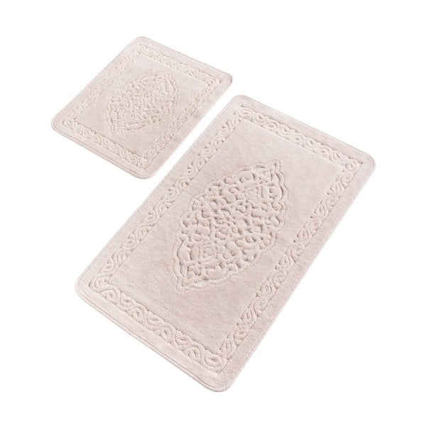 Zestaw 2 różowych bawełnianych dywaników łazienkowych Confetti Bathmats Elite Powder