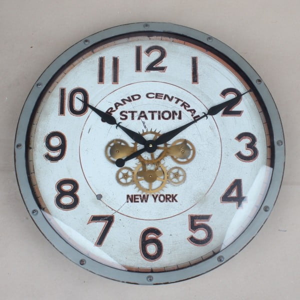 Metalowy zegar ścienny Dakls Station