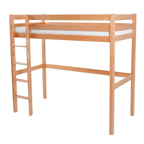 Dziecięce łóżko piętrowe z litego drewna bukowego Mobi furniture Luis, 200x90 cm