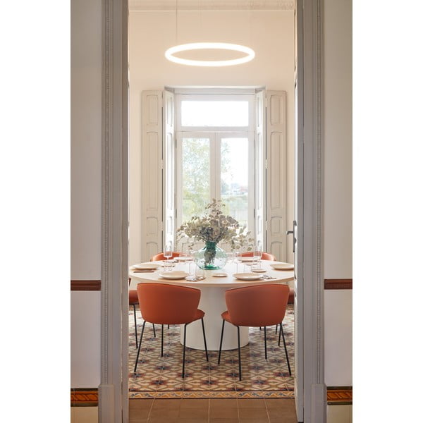 Pomarańczowe tapicerowane fotele jadalniane zestaw 2 szt. Add – Teulat-image-1