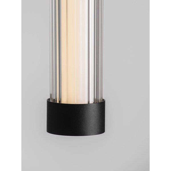Aluminiowa lampa wisząca LED ze ściemniaczem w kolorze matowej czerni ze szklanym kloszem ø 6,5 cm Glovia – Nova Luce-image-3